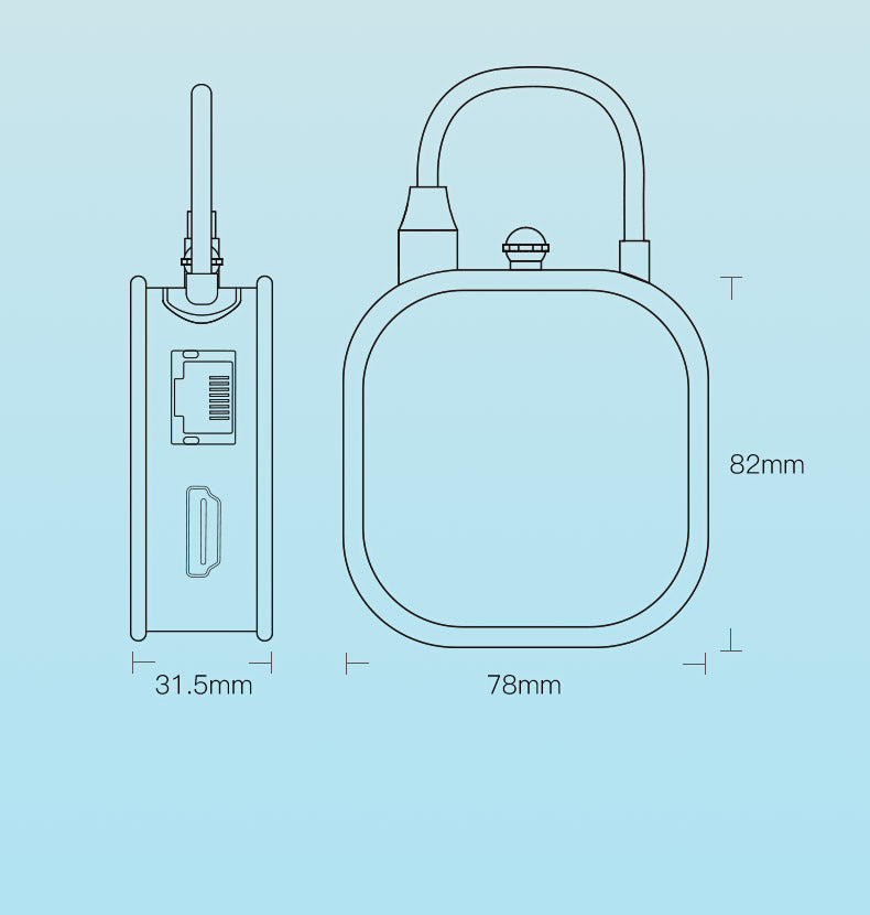 Adaptador Hub Dock USB-C 10 em 1 HDMI+RJ45+4USB+PD+TF+SD