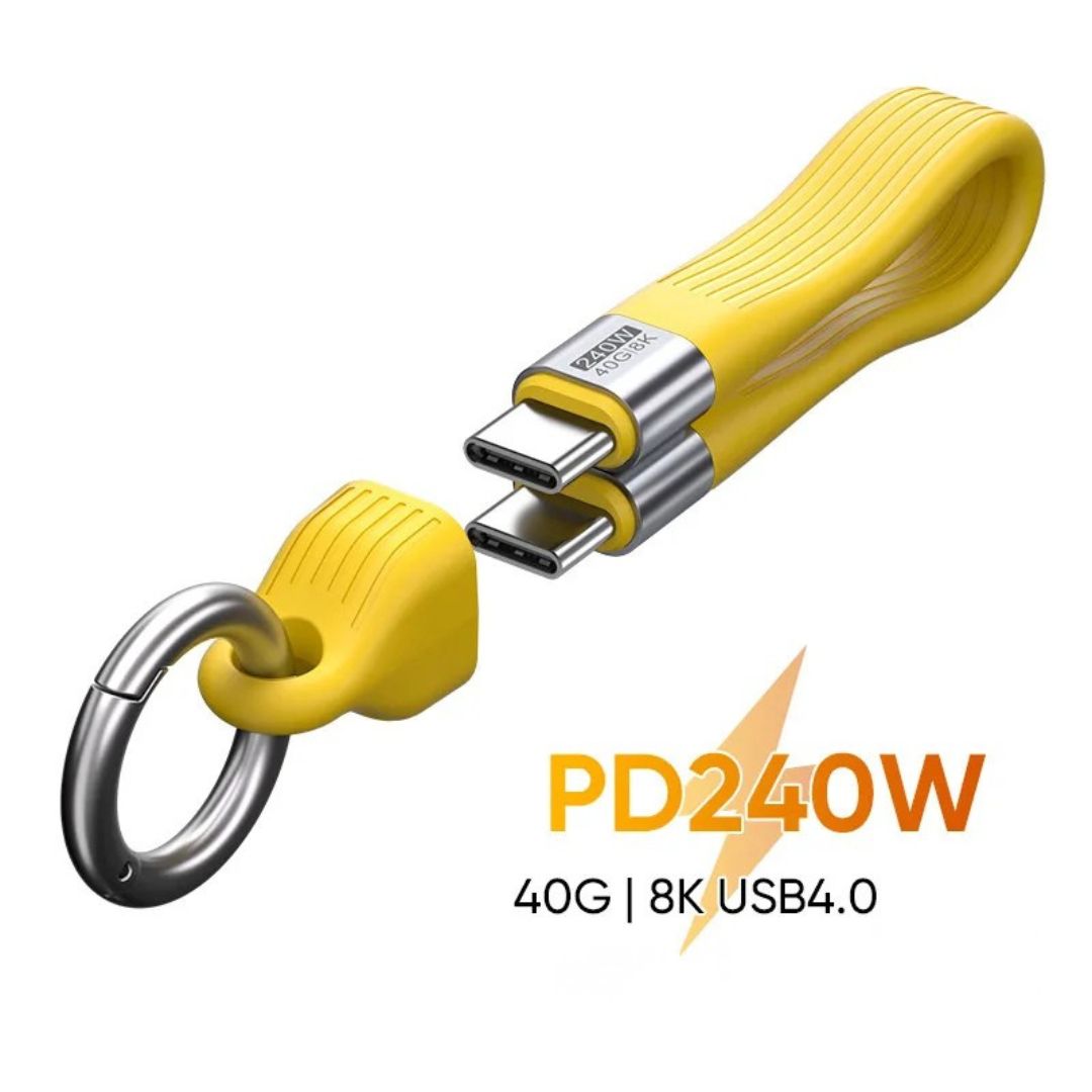 Cabo USB-C Thunderbolt 4 12cm 8K@60Hz 240W 40GBPS - hi-prime