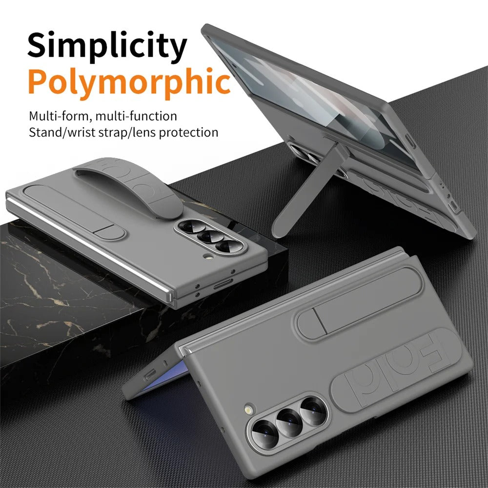 Capa Protetora para Samsung Zfold 6 com Alça e Suporte Mesa