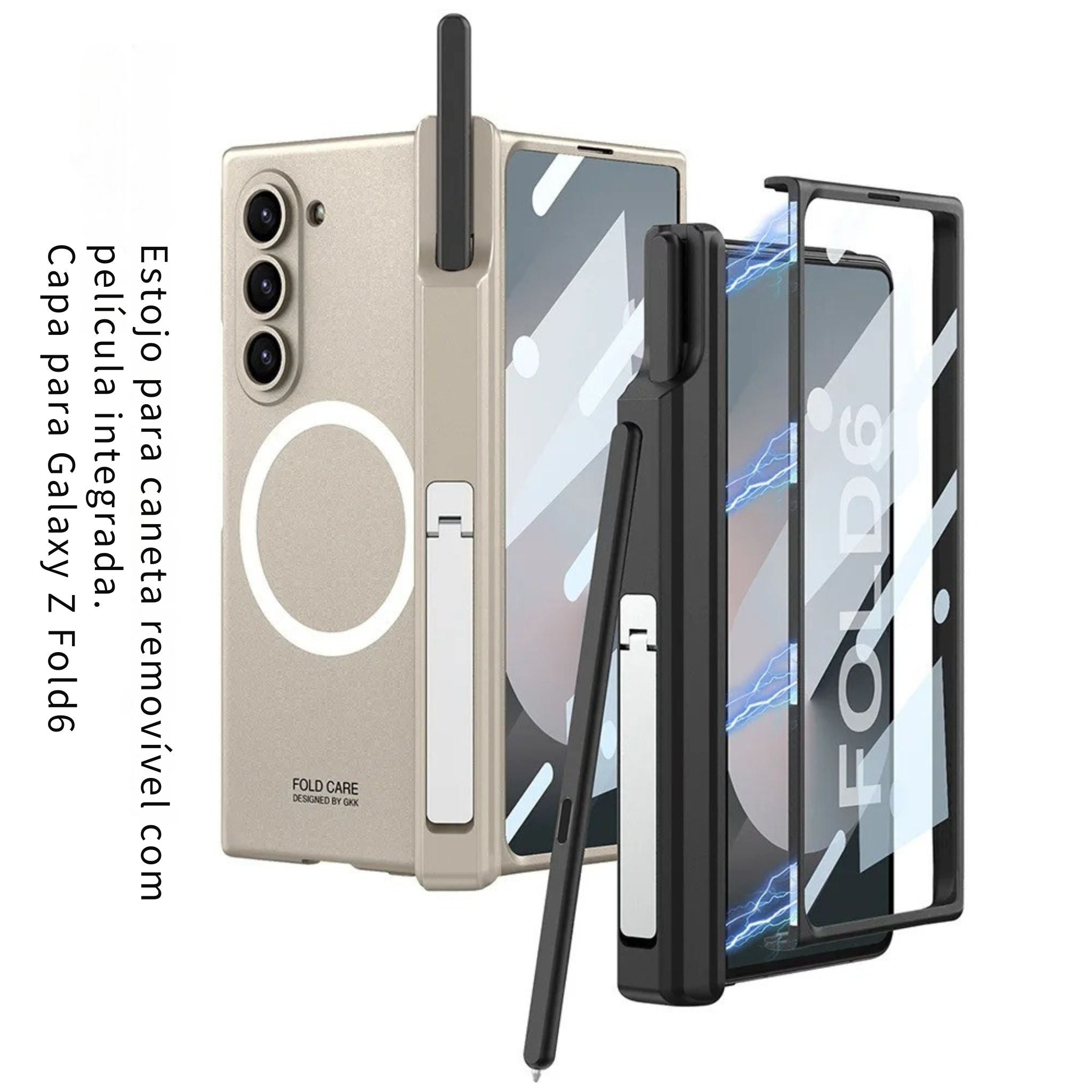Capa Protetora Suporte Spen Magnético para Samsung Z Fold6
