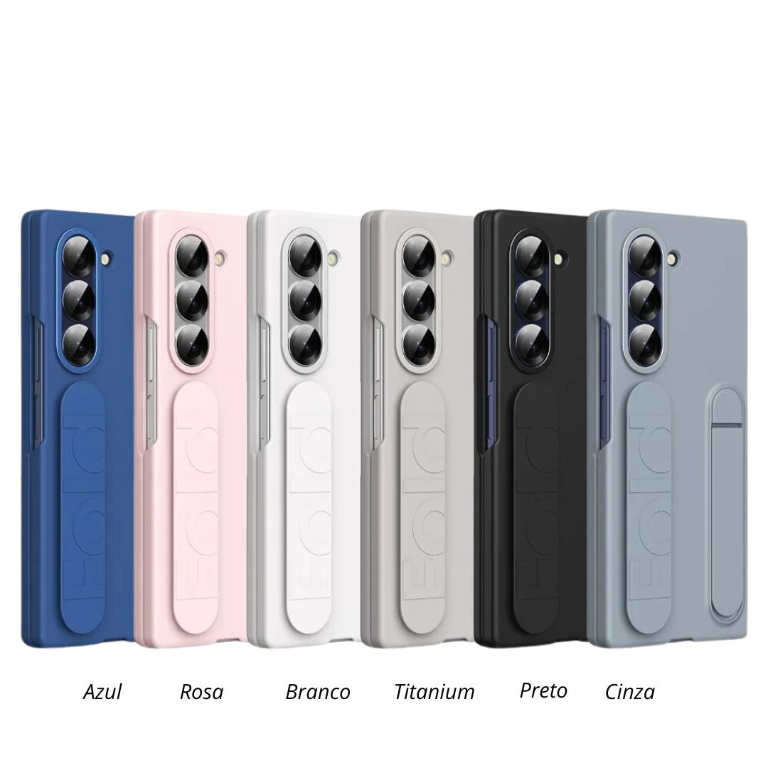 Capa Protetora para Samsung Zfold 6 com Alça e Suporte Mesa