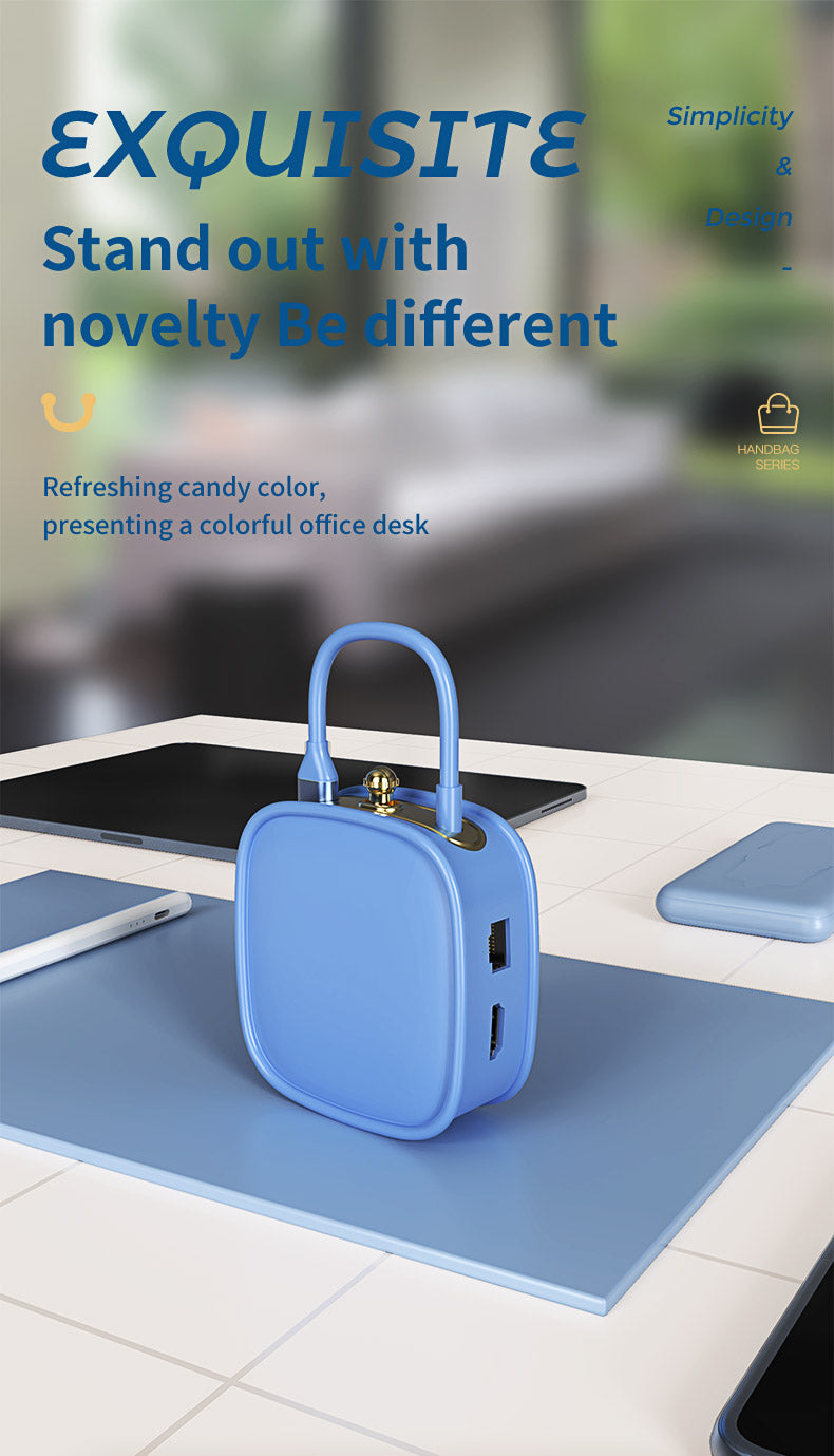 Adaptador Hub Dock USB-C 10 em 1 HDMI+RJ45+4USB+PD+TF+SD