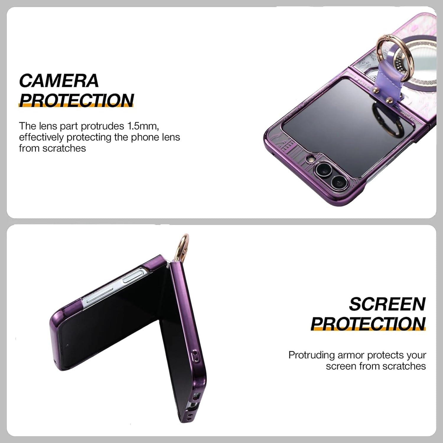 Capa Protetora Magsafe com Anel Para Samsung Galaxy ZFlip 6